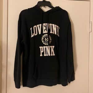 PINK Love Pink Black Hoodie
